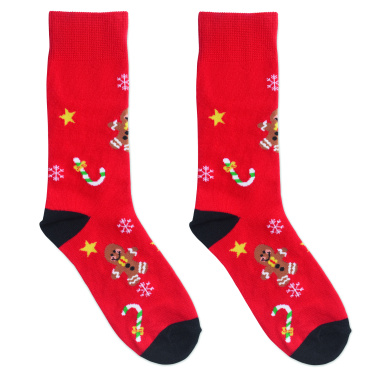 Logo trade corporate gifts image of: Pair of Christmas socks L