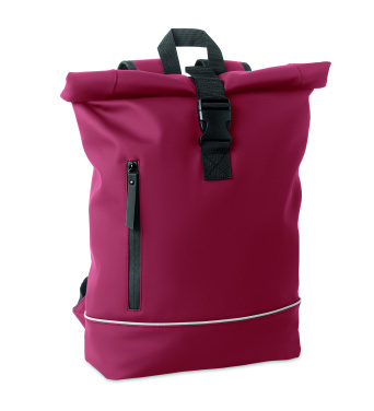 Logo trade promotional giveaway photo of: Laptop 15" roll top PU backpack