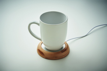 Logo trade promotional items image of: Bamboo mug warmer with USB