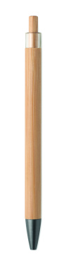 Logo trade promotional merchandise photo of: Push button bamboo pen