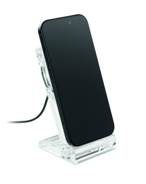 Logo trade advertising products image of: Acrylic wireless charger 15W