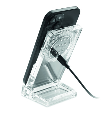 Logo trade advertising products picture of: Acrylic wireless charger 15W