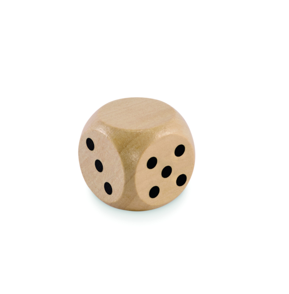 Logotrade promotional merchandise photo of: Schima wooden dice 3cm dia