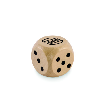 Logotrade promotional products photo of: Schima wooden dice 3cm dia