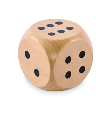 Logo trade advertising products picture of: Schima wooden dice 5cm dia