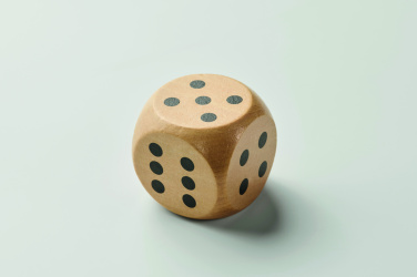 Logo trade business gifts image of: Schima wooden dice 5cm dia