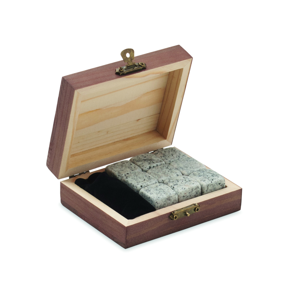 Logo trade promotional giveaway photo of: 9 stone ice cube set in box
