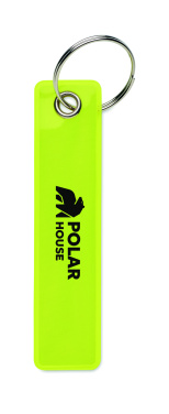 Logo trade promotional products image of: Reflective key ring in PVC