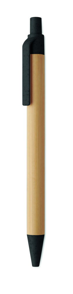 Logo trade promotional product photo of: Push button ball pen in bamboo