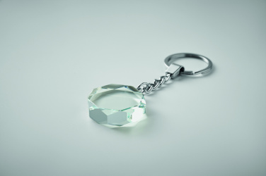 Logotrade promotional item image of: Glass round award key ring