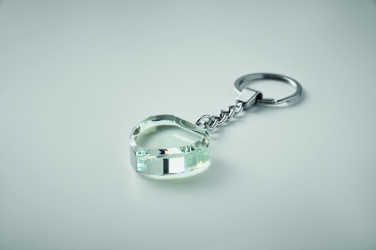 Logotrade business gift image of: Glass heart award key ring