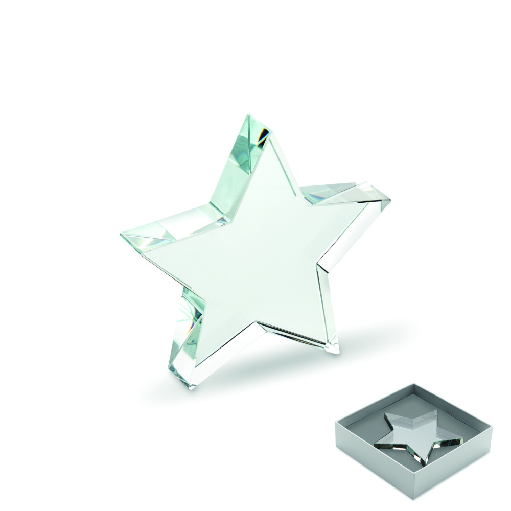 Logo trade promotional products picture of: Glass star award