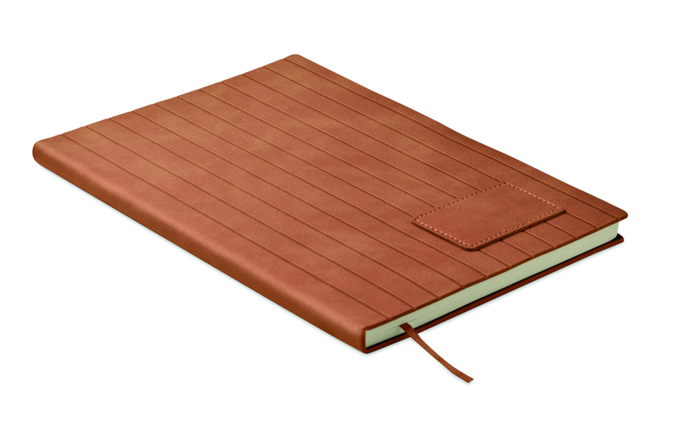 Logo trade promotional items image of: A5 notebook in smokey PU