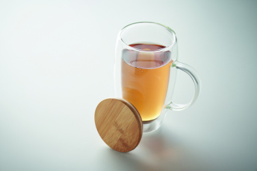 Logo trade business gift photo of: Double wall glass mug 450ml