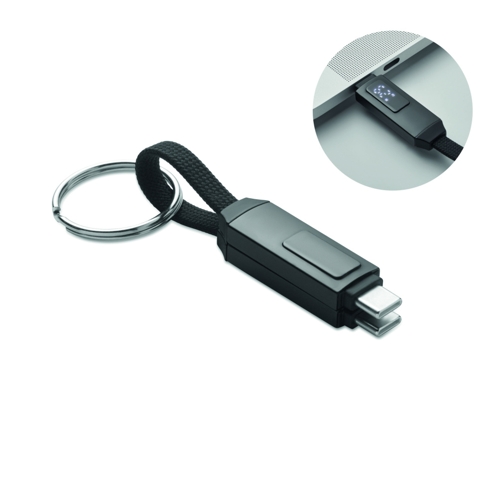 Logotrade promotional item image of: 60W charging cable keyring
