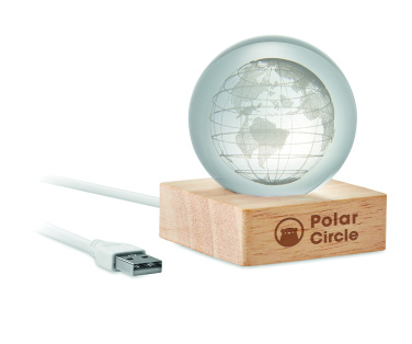 Logo trade promotional merchandise image of: LED globe glass ball