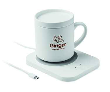 Logotrade business gift image of: Wireless charger mug warmer set