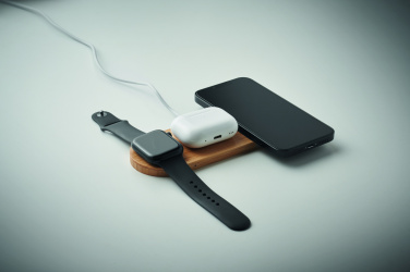 Logo trade promotional giveaways picture of: 3 in 1 15W wireless charger