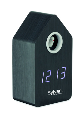 Logo trade promotional items image of: MDF cuckoo alarm clock