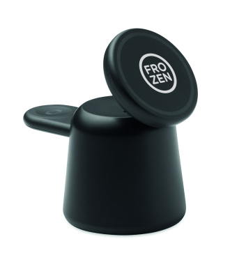 Logo trade business gift photo of: 3 in 1 wireless charger 15W