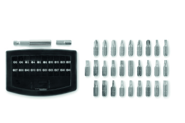 Logo trade promotional merchandise image of: 32 pcs screwdriver bit set