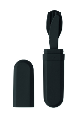 Logotrade promotional product picture of: Cutlery set and case in PLA