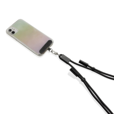 Logo trade corporate gift photo of: LoopAmp RCS RPET adjustable phone cord with 60W cable