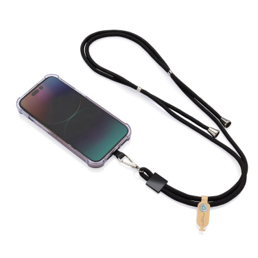 Logotrade advertising product image of: CarryLoop RCS recycled PET adjustable phone holder lanyard