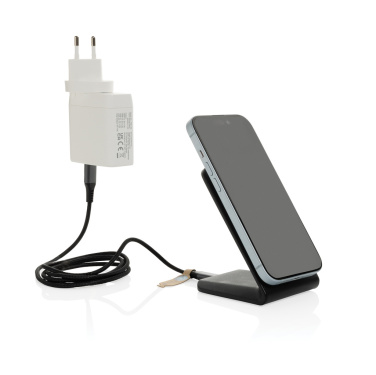 Logo trade promotional products image of: VoltPerch RCS recycled plastic 15W magnetic wireless charger