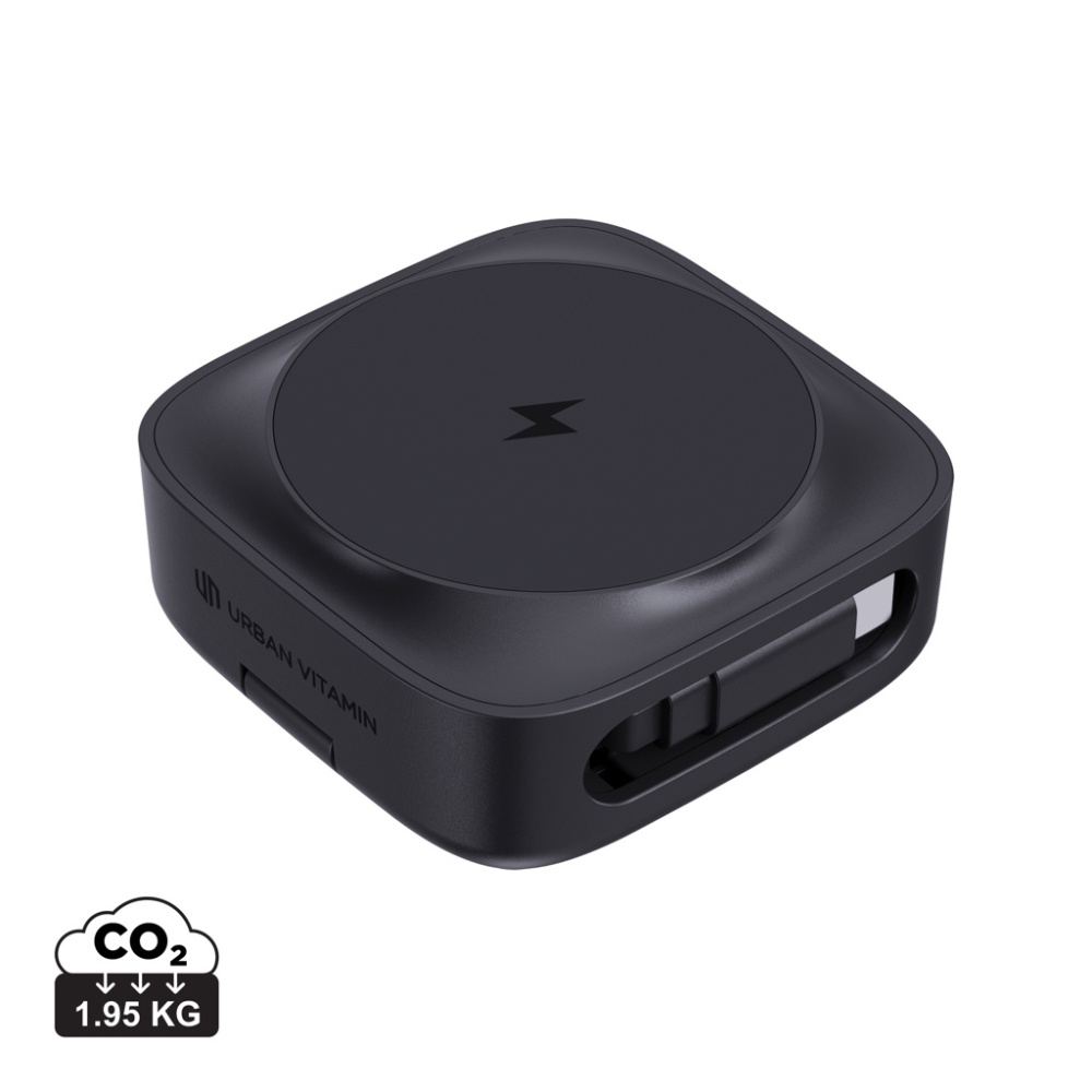 Logo trade promotional merchandise image of: Urban Vitamin Goleta 2-in-1 15W magnetic wireless charger