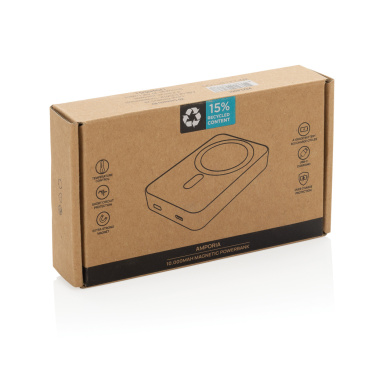 Logotrade business gift image of: Amporia RCS recycled plastic 10.000mAh magnetic powerbank