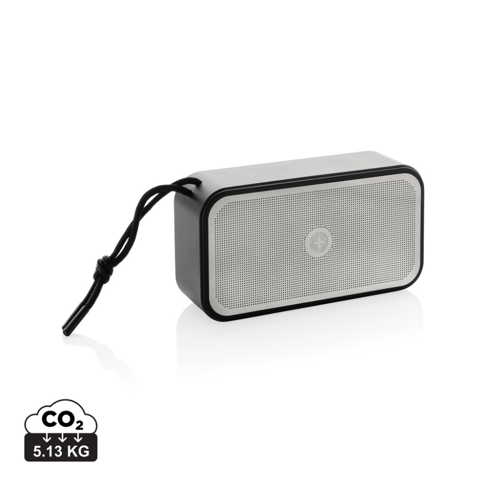 Logo trade promotional merchandise image of: Swiss Peak RCS recycled aluminium 10W bass speaker