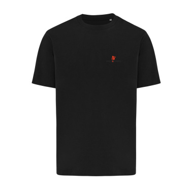 Logo trade corporate gifts image of: IQONIQ Nikko heavyweight recycled cotton t-shirt
