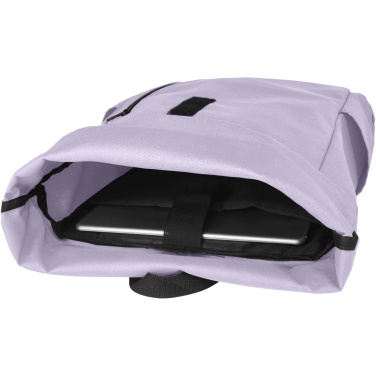 Logotrade advertising products photo of: Byron 15.6" GRS RPET roll-top backpack 18L