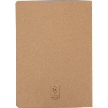 Logo trade promotional gift photo of: Slyk A5 kraft cahier notebook with dotted pages