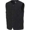 Quartz GRS recycled unisex quilted bodywarmer, Solid black