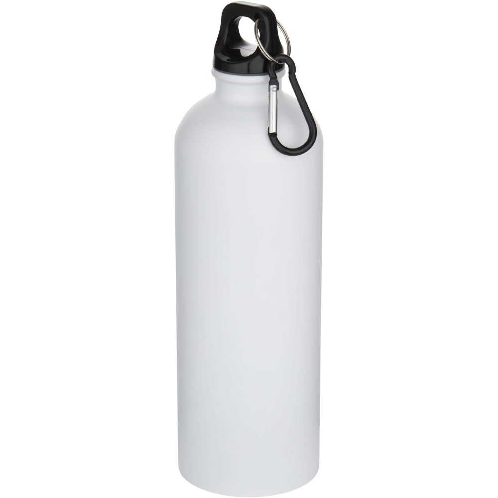 Logotrade promotional giveaway image of: Oregon 750 ml matte RCS recycled single wall stainless steel water bottle with carabiner