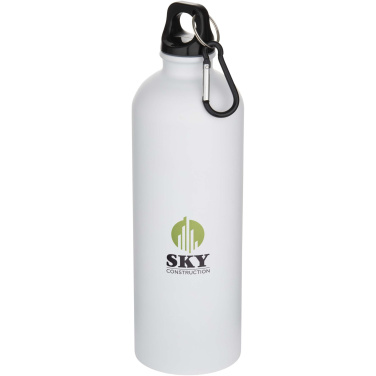 Logo trade promotional gifts picture of: Oregon 750 ml matte RCS recycled single wall stainless steel water bottle with carabiner