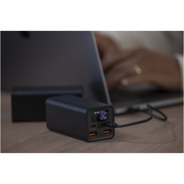 Logo trade promotional merchandise photo of: Acamar 20.000 mAh 70W recycled aluminium laptop power bank