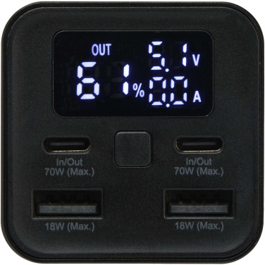 Logo trade advertising products image of: Acamar 20.000 mAh 70W recycled aluminium laptop power bank