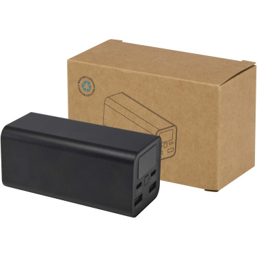 Logo trade corporate gift photo of: Acamar 20.000 mAh 70W recycled aluminium laptop power bank