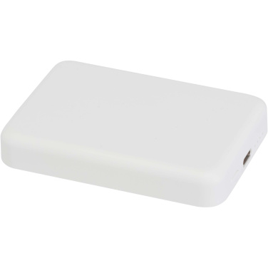 Logotrade corporate gift picture of: Acrab 5000 mAh 15W magnetic wireless power bank with 20W PD - made from recycled plastic