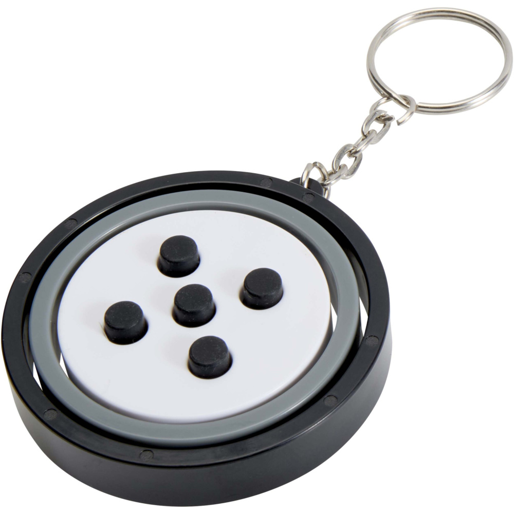 Logo trade promotional products image of: Spinx recycled plastic gyroscope fidget keychain