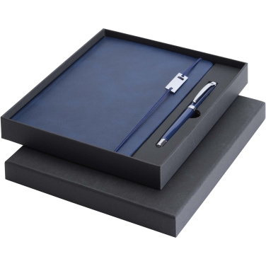 Logo trade corporate gifts picture of: Legato Elegance A5 hard cover notebook and rollerball pen set