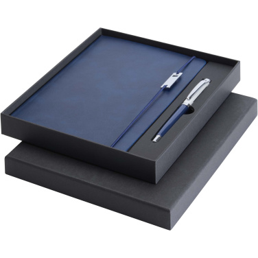 Logotrade advertising product picture of: Legato Elegance A5 hard cover notebook and rollerball pen set