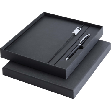 Logotrade advertising product picture of: Legato Elegance A5 hard cover notebook and rollerball pen set