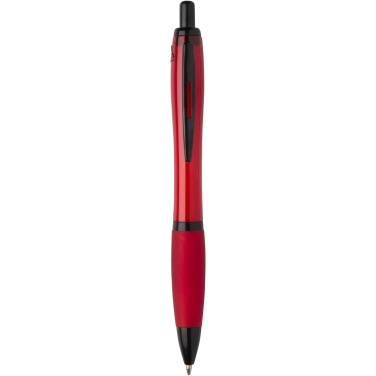 Logotrade business gifts photo of: Nash recycled plastic ballpoint pen with black trims (black ink)