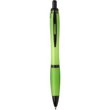 Logo trade advertising products image of: Nash recycled plastic ballpoint pen with black trims (black ink)
