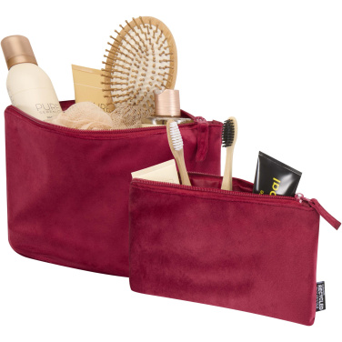 Logotrade promotional merchandise image of: Swift GRS recycled velvet toiletry bag set