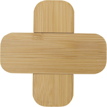 Logo trade business gifts image of: Croc bamboo trivet - small